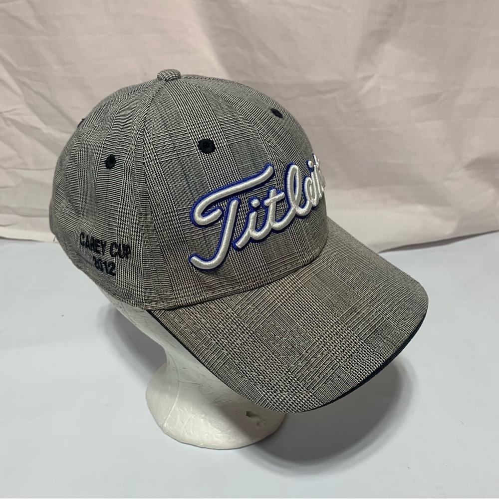 Titleist Golf Hat Performance Golf Tour, Plaid Adjustable, One Size, Adult Cap,